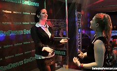 Crazy wet bitches dancing in a club