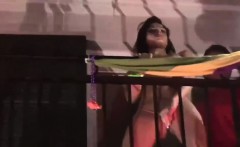 Babe Masturbating During Mardi Gras