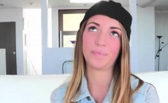 Blonde Lady Gets A Huge Hard Dick Into Her Cute Pussy