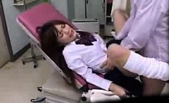 She goes for a pussy exam and he sticks in his dick to chec