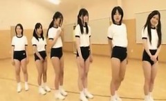 Schoolgirls In Gym Class Shows Off Their Butts And Get Chec