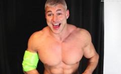 Wanking with rubber in lycra