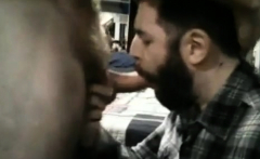 Bearded Guy Gets Facefucked and Swallows Cum