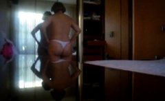 Plump Ass Mom Hidden Cam Putting On Panty