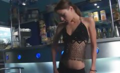 Skinny Small Titted Teenie Bartender