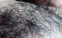 Blue Dildo In Hairy Pussy...