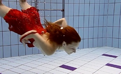 Ala underwater slut swims naked