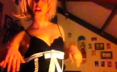 crossdresser dildo and dance!