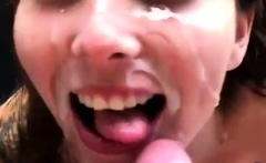 Pov homemade amateur facial cumshot and blowjob