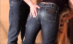 Caned Over Tight Jeans Daddy Boy