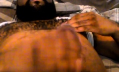 Me showing off Hairy Chest and Belly while Jerking Off