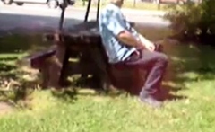 Old Man Jerks In The Park