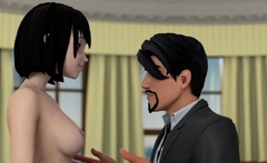 Stepdaughter Rides Dad - 3d Hentai Sex