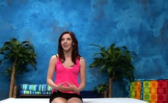 Hottie Plays With Guy's Schlong By Hands And Mouth