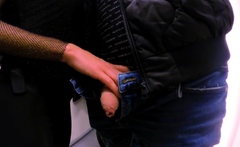 Quick Blowjob In Public Dressing Room - Almost Got Caught