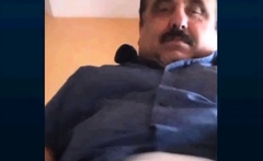 turkish grandpa shows his beautiful cock and balls