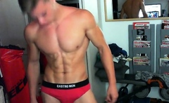 Beautiful Twink strips on webcam