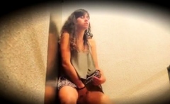 Peggy Fingering In The Stairwell