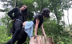 Brunette Mistress Strapon Fucks Fetish Dudes Ass