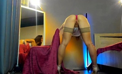 Brunette Milf In Red Stockings Webcam Toying