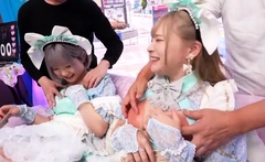 Japanese school girls group sex