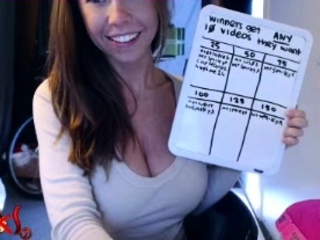 Busty curly brunette with big boobs fucks on couch