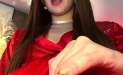 Cute amateur webcam teen girl toying pussy on webcam