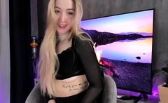 Blonde teen Sierras first erotic masturbation video