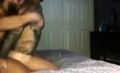 Huge-cocked bear daddy barebacks his boy