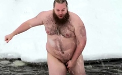 Fat guy skinny dipping