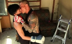 PETERFEVER Inked Hunk Damian Dragon Fucks Bound David Ace