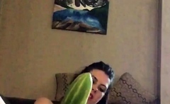 Amateur striptease and Solo masturbation