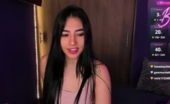 Cute Curly Brunette Solo Webcam Masturbation