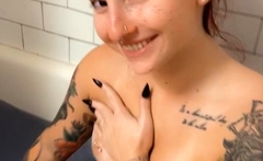 Amateur young teen solo masturbation on her livingroom