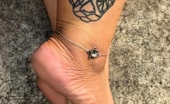 Linsey Dawn solo foot fetish