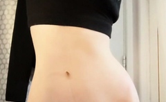 Cute Curly Brunette Solo Webcam Masturbation