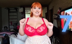 Great Big Boobs On Masturbating Redhead