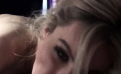 Huge boobs MILF giving blowjob POV