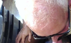 Amateur moustache mature visit gloryhole