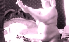 Spying On Stepmom Smearing Her Plump Body