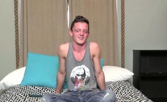 Fit Twink Jerking Off His Very Big Cock