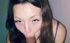 POV blowjob amateur eurobabe in red devil lingerie