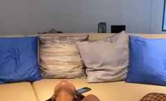 Blonde With Natural Big Boobs Loves Putting A Toy In Her