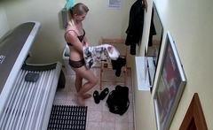 Porn Star Came To Solarium