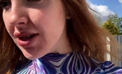 Blonde And Her Outdoor Solo Masturbation