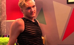 Blond Gay Gives Cock An Wild Rubbing