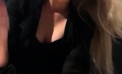 Blonde babe in pov scene