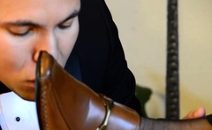 Sub Suck His Doms Feet And Shoes