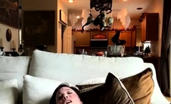 Masturbating loving babe solo toy plays with enthusiasm