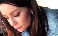 Babe's First Blowjob in a Car with a Happy Ending